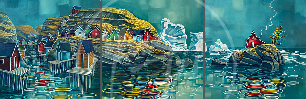 Spring Colours Triptych – Print by Adam Young, Newfoundland artist