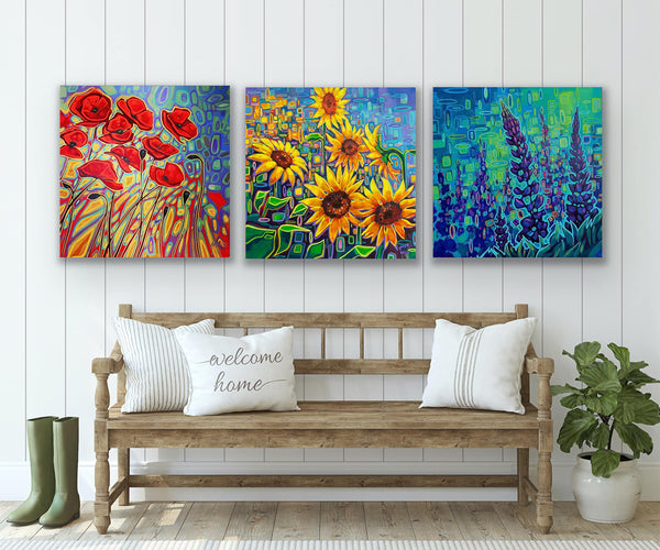 Flowers Triptych