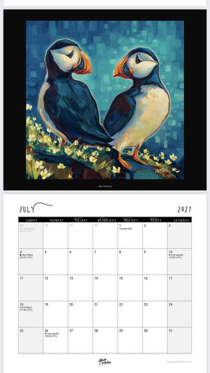 2027 wall calendar by Adam Young, July 2027 page