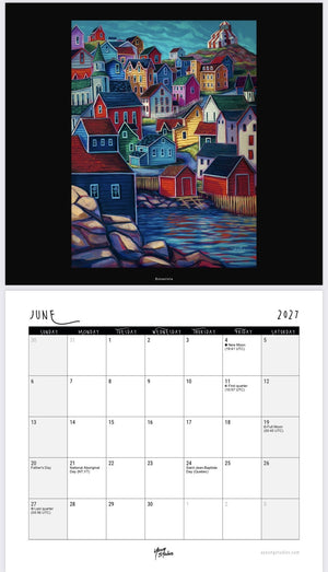 2027 wall calendar by Adam Young, June 2027 page
