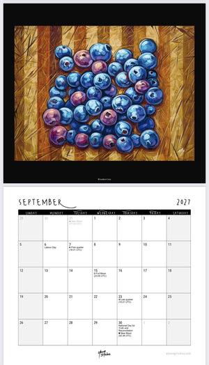2027 wall calendar by Adam Young, September 2027 page
