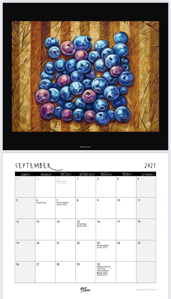2027 wall calendar by Adam Young, September 2027 page