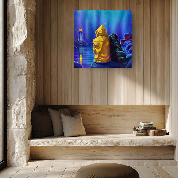 An Evening Walk canvas shown in a room setting (2)