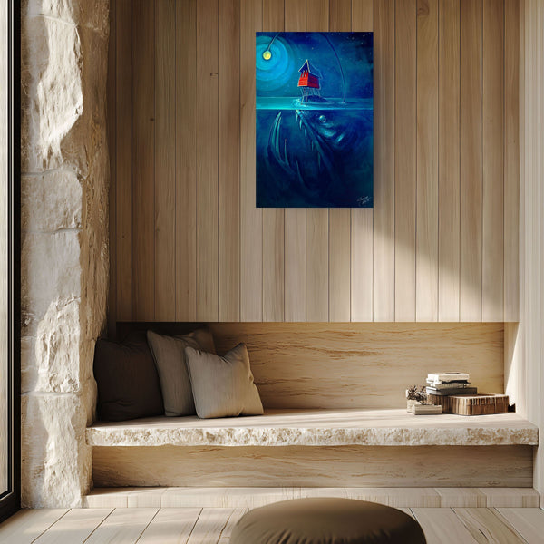 Angler Island canvas shown in a room setting (2)