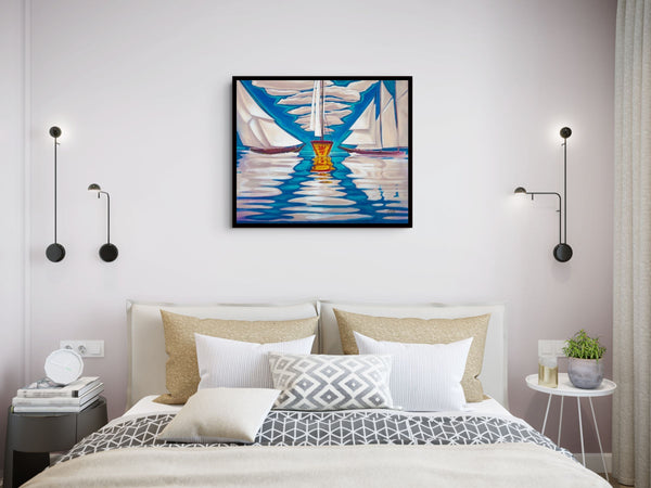 Bluenose canvas shown in a second room setting