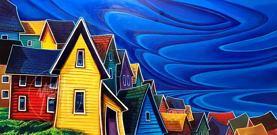 Bright Little Town – Print by Adam Young, Newfoundland artist– Young ...